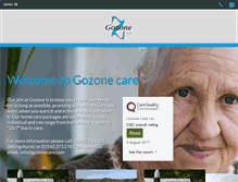 Tablet Screenshot of gozonecare.com